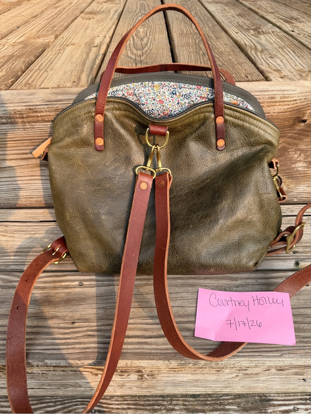 Meanwhile Back on the Farm Olive Green 2.0 Backpack - Picture 2 of 4